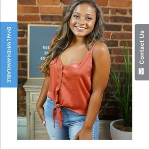 Rosie daze tequila tank in rust M
